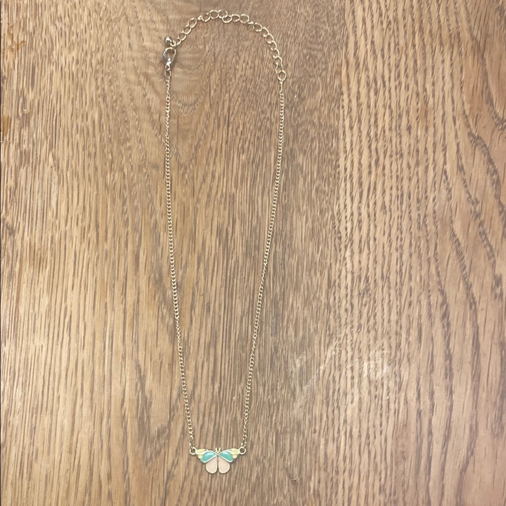 Gold Butterfly Pendant Necklace